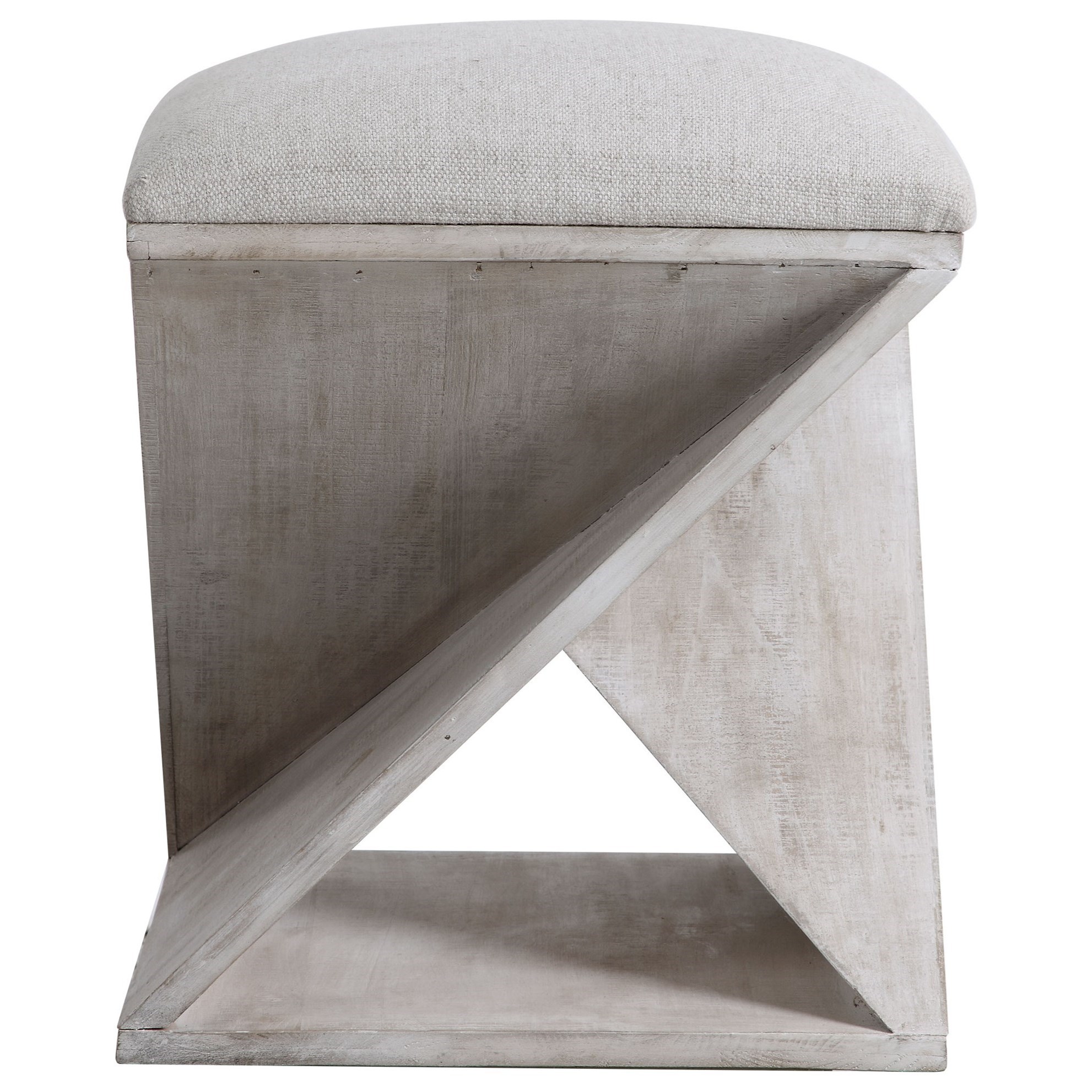 Uttermost Accent Furniture Ottomans Benue Gray Ottoman Sheely's